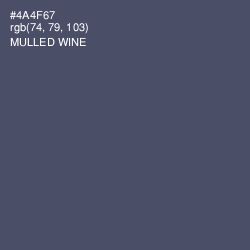 #4A4F67 - Mulled Wine Color Image